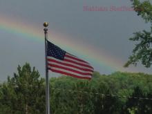 usa flag and rainbow